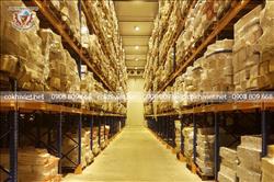 Seafood cold storage rack at Hung Ca Company - Dong Thap