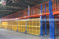 Racking system with mezzanine